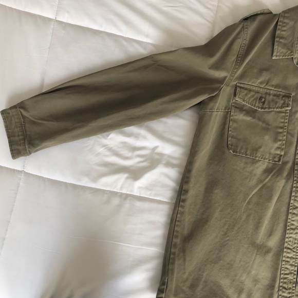 Army green button up jacket - Picture 2 of 5